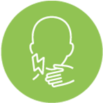 Difficulty supporting neck  logo